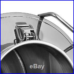 50L 13.25 Gallon Stainless Steel Milk Can Tank Barrel Heavy Gauge Wine Pail