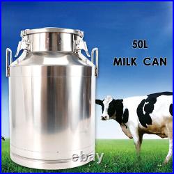 50L 13.25Gallon Stainless Steel Milk Can Heavy Gauge 380mm/15'' Tote Jug HOT NEW