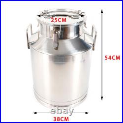 50L 13.25Gallon Stainless Steel Milk Can Heavy Gauge 380mm/15'' Tote Jug HOT NEW