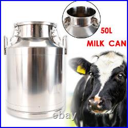 50L 13.25Gallon Stainless Steel Milk Can Heavy Gauge 380mm/15'' Tote Jug HOT NEW