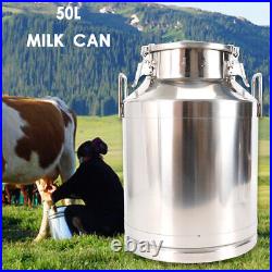 50L 13.25Gallon Stainless Steel Milk Can Heavy Gauge 380mm/15'' Tote Jug HOT NEW