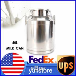 50L Milk Can Wine Pail Honey Bucket Heavy Gauge Restaurant Use Stainless Steel