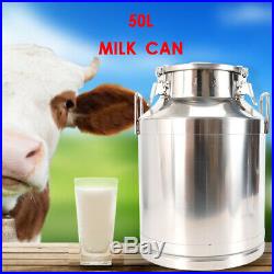 50L Milk Can Wine Pail Honey Bucket Heavy Gauge Restaurant Use Stainless Steel
