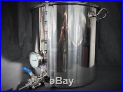 50ltr stainless steel stockpot tap temperature gauge sight glass HLT kettle