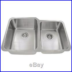 513L 16 Gauge Offset Double Bowl Stainless Steel Sink