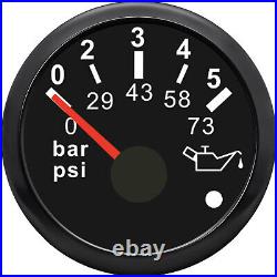 52MM Digital GPS Speedometer Tachometer 0-6000RPM Fuel Water Temp Oil Press Volt
