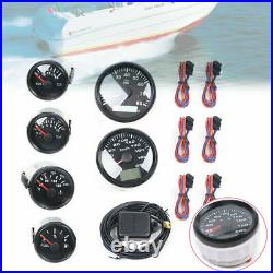 6-Gauge Digital Speedometer Tacho Fuel Temp Volt Oil Pressure Set Car Boat 9-36V