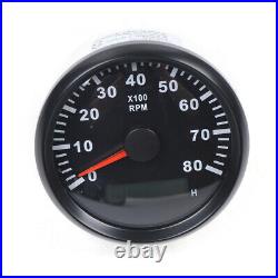 6 Gauge Instrument Kit Fuel Voltmeter Oil Pressure Temperature Meter Speedometer