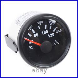 6 Gauge Instrument Kit Fuel Voltmeter Oil Pressure Temperature Meter Speedometer