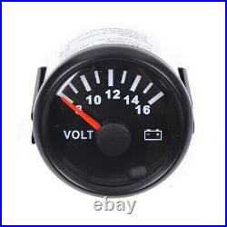 6 Gauge Meter Set Fuel Level Gauge Water Temp Waterproof Stainless Steel