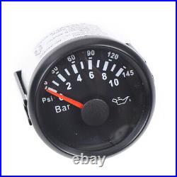 6 Gauge Meter Set Fuel Level Gauge Water Temp Waterproof Stainless Steel