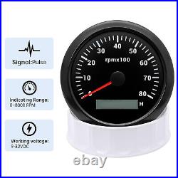 6 Gauge SET 85mm GPS Speedometer 0-120MPH Tacho & Fuel Water Temp Oil Press Volt
