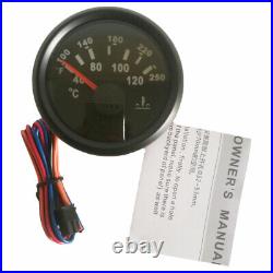 6 Gauge Set 120KPH GPS Speedometer Tachometer Fuel Temp Volts Oil Pressure Black
