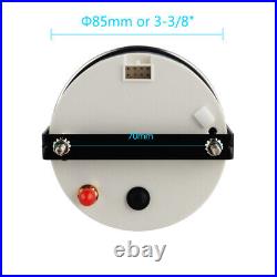 6 Gauge Set 120MPH Speedometer Tachometer Fuel Temp Voltmeter Oil 12/24V Red LED