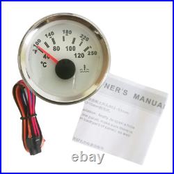 6 Gauge Set 160MPH GPS Speedometer Tacho Fuel Water Temp Volt Oil Pressure White