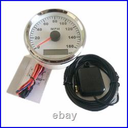 6 Gauge Set 160MPH GPS Speedometer Tacho Fuel Water Temp Volt Oil Pressure White