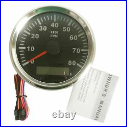 6 Gauge Set 200KPH Speedometer Tachometer Fuel Gauge Temp Volt Oil 9-32V Red LED