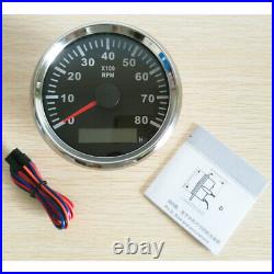 6 Gauge Set 200MPH GPS Speedometer With Indicator Tacho Fuel Volt Oil Temp Black