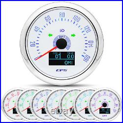 6 Gauge Set 85MM GPS Speedometer 0-160MPH With Tachometer 0-7000RPM with Sensor