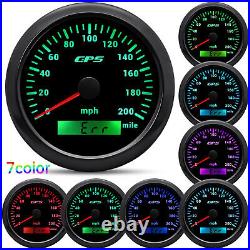 6 Gauge Set 85mm Boat Car GPS Speedometer 200MPH Tacho & 52mm Fuel Oil Temp Volt