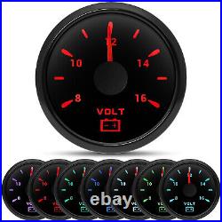 6 Gauge Set 85mm Boat Car GPS Speedometer 200MPH Tacho & 52mm Fuel Oil Temp Volt