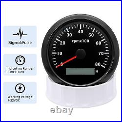 6 Gauge Set 85mm Boat Car GPS Speedometer 200MPH Tacho & 52mm Fuel Oil Temp Volt