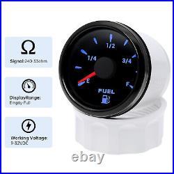 6 Gauge Set 85mm Boat Car GPS Speedometer 200MPH Tacho & 52mm Fuel Oil Temp Volt