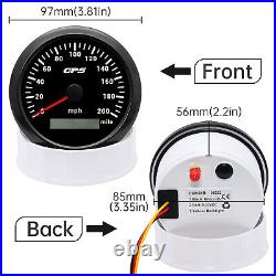 6 Gauge Set 85mm Boat Car GPS Speedometer 200MPH Tacho & 52mm Fuel Oil Temp Volt