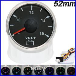 6 Gauge Set 85mm GPS Speedo 200KM/H Tacho&52mm Fuel Water Temp Oil Pressure Volt