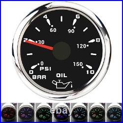 6 Gauge Set 85mm GPS Speedo 200KM/H Tacho&52mm Fuel Water Temp Oil Pressure Volt