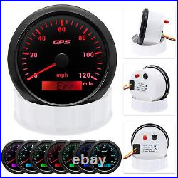 6 Gauge Set 85mm GPS Speedometer 0-120MPH Tacho&52mm Fuel Oil Pressure Temp Volt