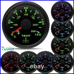 6 Gauge Set 85mm GPS Speedometer 0-120MPH Tacho&52mm Fuel Oil Pressure Temp Volt