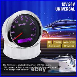 6 Gauge Set 85mm GPS Speedometer 0-160MPH Turning Light Tacho & 52mm Fuel Gauge