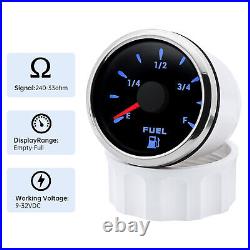 6 Gauge Set 85mm GPS Speedometer 0-160MPH Turning Light Tacho & 52mm Fuel Gauge