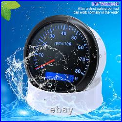6 Gauge Set 85mm GPS Speedometer 0-200MPH Tachometer 8000RPM Gauge for Boat Car