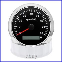 6 Gauge Set 85mm GPS Speedometer 0-300KM/H Tachometer Fuel Level Gauge For Boat