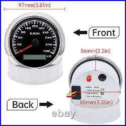 6 Gauge Set 85mm GPS Speedometer 0-300KM/H Tachometer Fuel Level Gauge For Boat