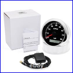 6 Gauge Set 85mm GPS Speedometer 0-80MPH Tacho & 52mm Fuel Gauge Volt Oil Press