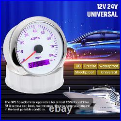 6 Gauge Set 85mm GPS Speedometer 0-80MPH Tachometer Waterproof for Car Boat US