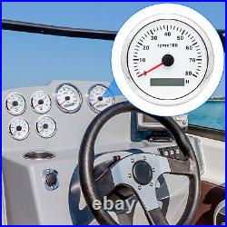 6 Gauge Set 85mm GPS Speedometer 0-80MPH Tachometer Waterproof for Car Boat US