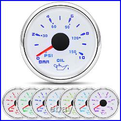 6 Gauge Set 85mm GPS Speedometer 0-80MPH Tachometer Waterproof for Car Boat US