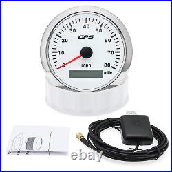 6 Gauge Set 85mm GPS Speedometer 0-80MPH Tachometer Waterproof for Car Boat US