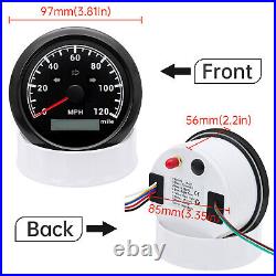 6 Gauge Set 85mm GPS Speedometer 120MPH Tachometer&52mm Fuel Oil Water Temp Volt