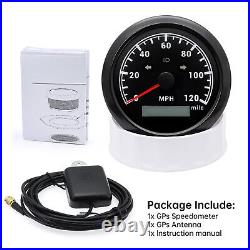 6 Gauge Set 85mm GPS Speedometer 120MPH Tachometer&52mm Fuel Oil Water Temp Volt