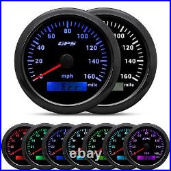 6 Gauge Set 85mm GPS Speedometer 160MPH Tachometer 52mm Fuel Gauge Temp Oil Volt