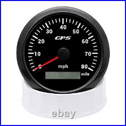 6 Gauge Set 85mm GPS Speedometer 80MPH Tacho 52mm Fuel Temp Oil Pressure Volt