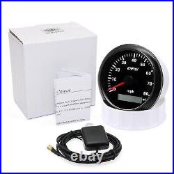 6 Gauge Set 85mm GPS Speedometer 80MPH Tacho 52mm Fuel Temp Oil Pressure Volt