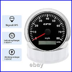6 Gauge Set 85mm GPS Speedometer 80MPH Tacho&52mm Fuel Temp Oil Volt with Sensor