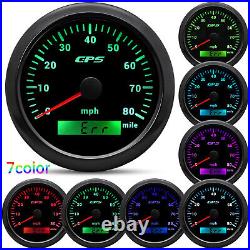 6 Gauge Set 85mm GPS Speedometer WithTacho Fuel Gauge Water Temp Oil Pressure Volt