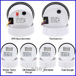 6 Gauge Set 85mm GPS Speedometer WithTacho Fuel Gauge Water Temp Oil Pressure Volt